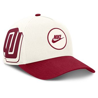 Unisex Nike White/Crimson Oklahoma Sooners Rise Side Logo A-Frame Adjustable Hat