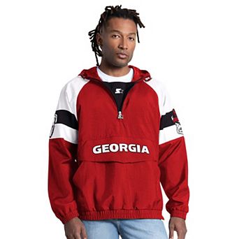 Men's Starter Red Georgia Bulldogs Street Cut Half-Zip Jacket