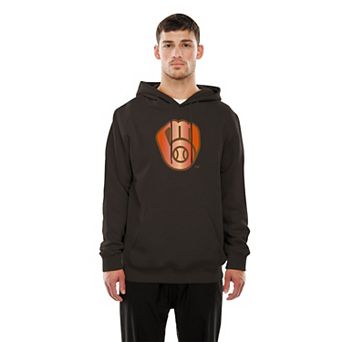 Men's New Era Brown Milwaukee Brewers Gradient Monogram Pullover Hoodie