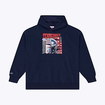 Men's Mitchell & Ness Navy Tennessee Titans Core Essentials Street Graphic Fleece Hoodie
