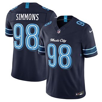 Men's Nike Jeffery Simmons Navy Tennessee Titans 2026 Rivalries Collection Stitched Limited Jersey