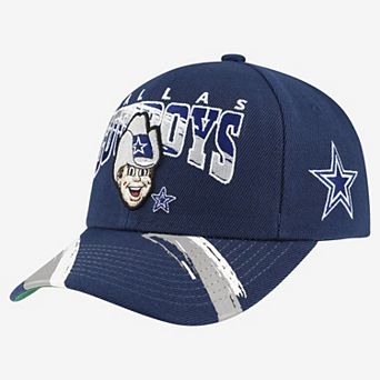 Youth Mitchell & Ness Navy Dallas Cowboys Big Head Pro Crown Adjustable Hat