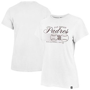 Women's '47 White San Diego Padres Speed Throw Frankie T-Shirt