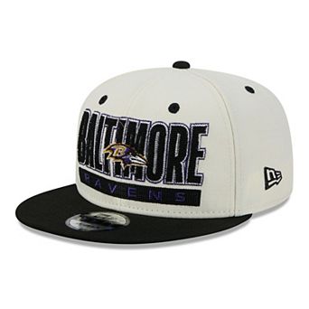 Men's New Era Cream/Black Baltimore Ravens Classic 9FIFTY Snapback Hat