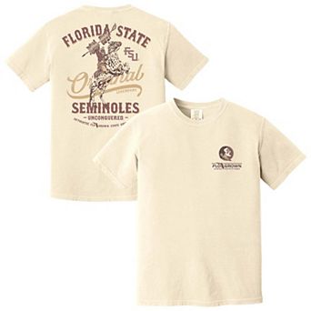 Men's FloGrown Cream Florida State Seminoles Vintage Mascot T-Shirt