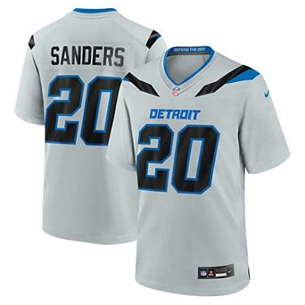Men's Nike Barry Sanders Silver Detroit Lions 2026 Rivalries Collection Game Jersey