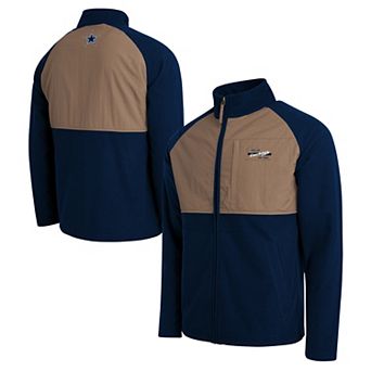 Men's Darius Rucker Collection by Fanatics Navy/Tan Dallas Cowboys Full-Zip Raglan Jacket