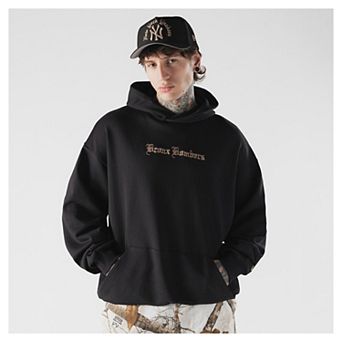 Men's New Era Black New York Yankees Heritage Gothic Lettering Pullover Hoodie
