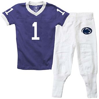 Preschool Wes & Willy Navy Penn State Nittany Lions V-Neck Pajama Set