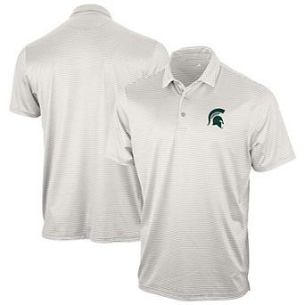 Men's Antigua Gray Michigan State Spartans Eager Polo