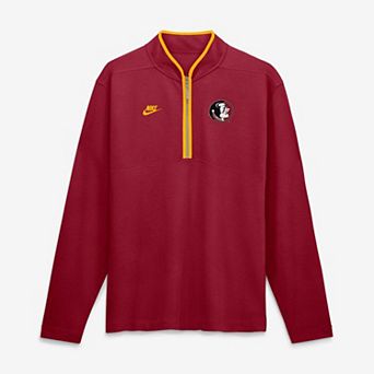Men's Nike Crimson Florida State Seminoles Courtside Victory Dri-FIT Half-Zip Pullover