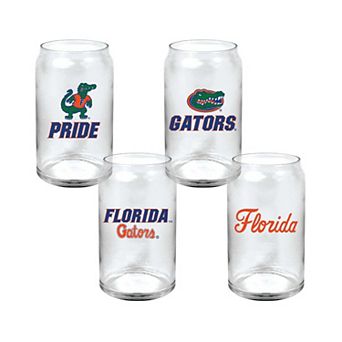 Indigo Falls Florida Gators Core Collectors Glass Can 4-Pack Set