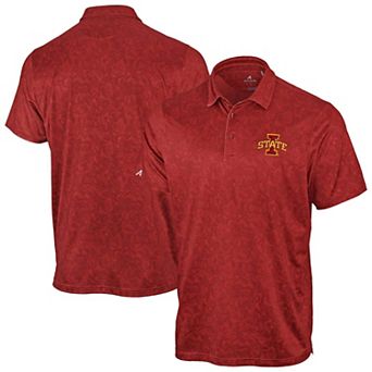 Men's Antigua Cardinal Iowa State Cyclones Lush Polo