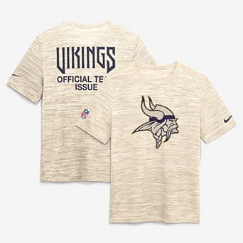 Men's Nike Natural Minnesota Vikings 2026 Rivalries Collection Sideline Velocity T-Shirt