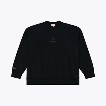 Men's Mitchell & Ness Black Miami Dolphins Core Essentials Micro Logo Fleece Sweatshirt