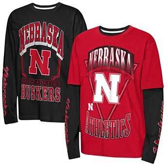 Preschool Outerstuff Scarlet/Black Nebraska Huskers The Mix 2.0 3-in-1 Combo T-Shirt