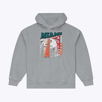 Men's Mitchell & Ness Gray Miami Dolphins Core Essentials Street Graphic Fleece Hoodie