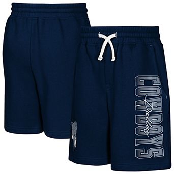 Youth Outerstuff Navy Dallas Cowboys Audible Fleece Shorts
