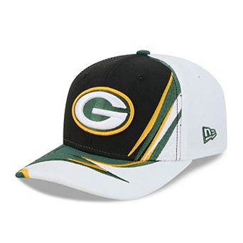 Men's New Era Black/White Green Bay Packers Fan 9SEVENTY Adjustable Hat