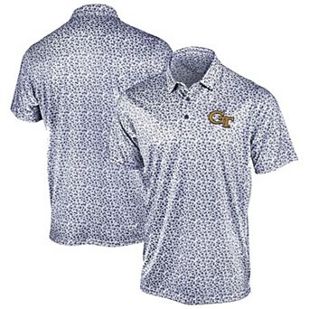 Men's Antigua Navy Georgia Tech Yellow Jackets Flourish Polo