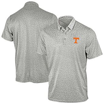Men's Antigua Gray Tennessee Volunteers Mono Floral Polo