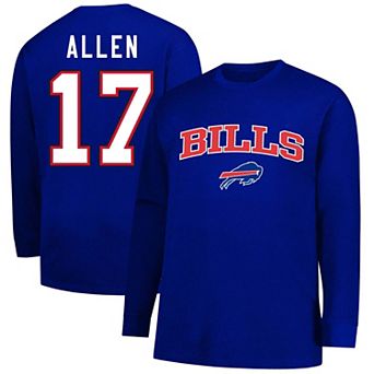 Men's Fanatics Josh Allen Royal Buffalo Bills Big & Tall Thermal Waffle Long Sleeve T-Shirt