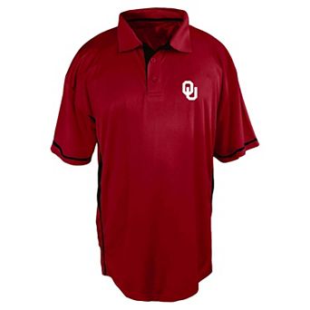 Men's Big and Tall Profile Crimson Oklahoma Sooners Color Block Panel Polo
