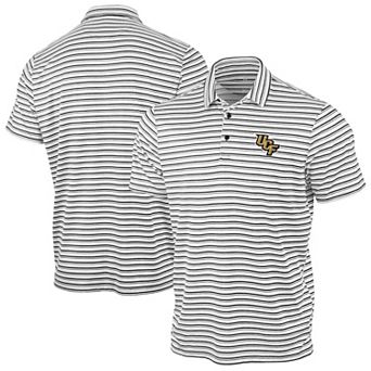 Men's Antigua Black UCF Knights Space Stripe Polo