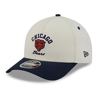 Men's New Era Cream/Navy Chicago Bears Arch 9FORTY A-Frame M-Crown Adjustable Hat