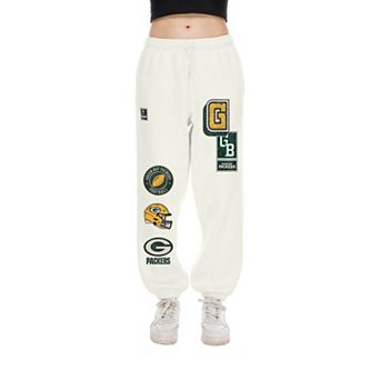 Women's New Era Cream Green Bay Packers Academic Sweatpants