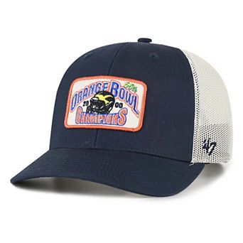 Men's '47 Navy Michigan Wolverines Orange Bowl Champions Scored Trucker Adjustable Hat