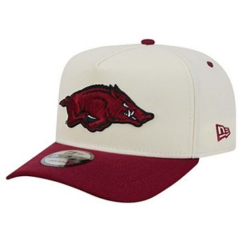Unisex New Era White/Cardinal Arkansas Razorbacks A-Frame 9FIFTY Snapback Hat