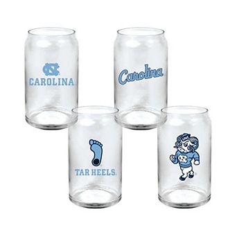 Indigo Falls North Carolina Tar Heels Core Collectors Glass Can 4-Pack Set