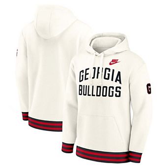 Men's Nike Cream Georgia Bulldogs Legacy Retro Pullover Hoodie