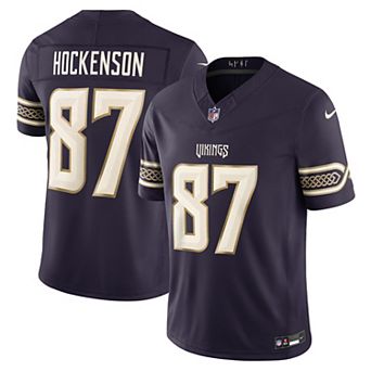 Men's Nike T.J. Hockenson Purple Minnesota Vikings 2026 Rivalries Collection Stitched Limited Jersey