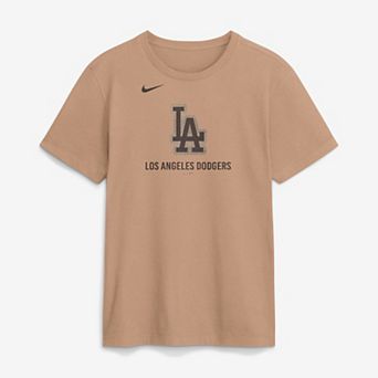 Men's Nike Tan Los Angeles Dodgers Fashion Cotton T-Shirt