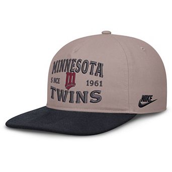 Men's Nike Light Brown/Navy Minnesota Twins Pro A-Frame Adjustable Hat