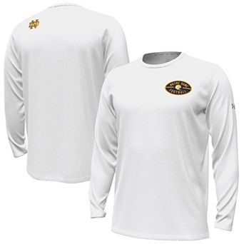 Men's Under Armour White Notre Dame Fighting Irish 2026 Shamrock Series Icon Vanish Long Sleeve T-Shirt