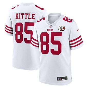 Men's Nike George Kittle White San Francisco 49ers 80th Anniversary Game Jersey