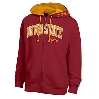 Men's Champion Cardinal Iowa State Cyclones Arch Logo Full-Zip Fleece Hoodie