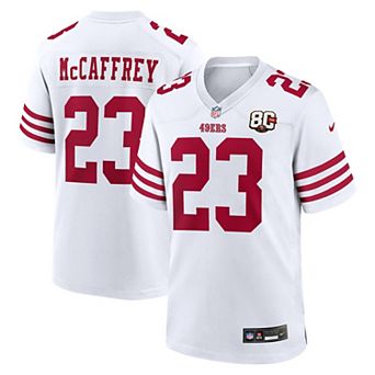 Men's Nike Christian McCaffrey White San Francisco 49ers 80th Anniversary Game Jersey
