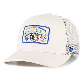Men's '47 Natural Florida State Seminoles Orange Bowl Champions Scored Trucker Adjustable Hat