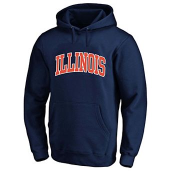 Men's Champion Navy Illinois Fighting Illini Arch Over Tackle Twill Hoodie