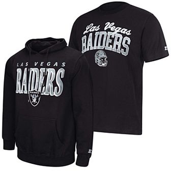Men's Starter Black Las Vegas Raiders Logo T-Shirt & Hoodie Set