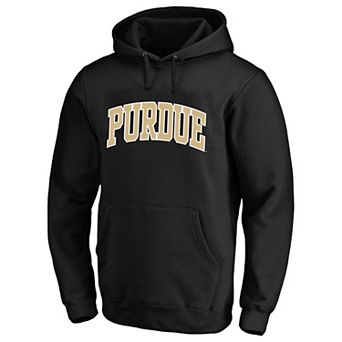 Men's Champion Black Purdue Boilermakers Arch Over Tackle Twill Hoodie