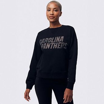Women's Terez Black Carolina Panthers Gemstone Logo Crew