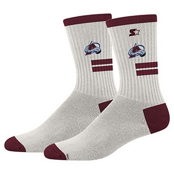 Unisex Starter Cream Colorado Avalanche Premiere Cushioned Crew Socks