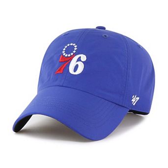 Men's '47 Blue Philadelphia 76ers BRRR Clean Up Adjustable Hat