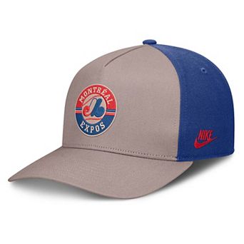 Men's Nike Light Brown/Blue Montreal Expos Cooperstown Rise A-Frame Adjustable Hat