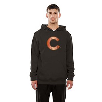 Men's New Era Brown Chicago Cubs Gradient Monogram Pullover Hoodie